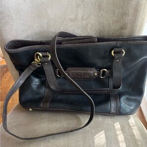 Stone Mountain Black and Brown Shoulder Bag